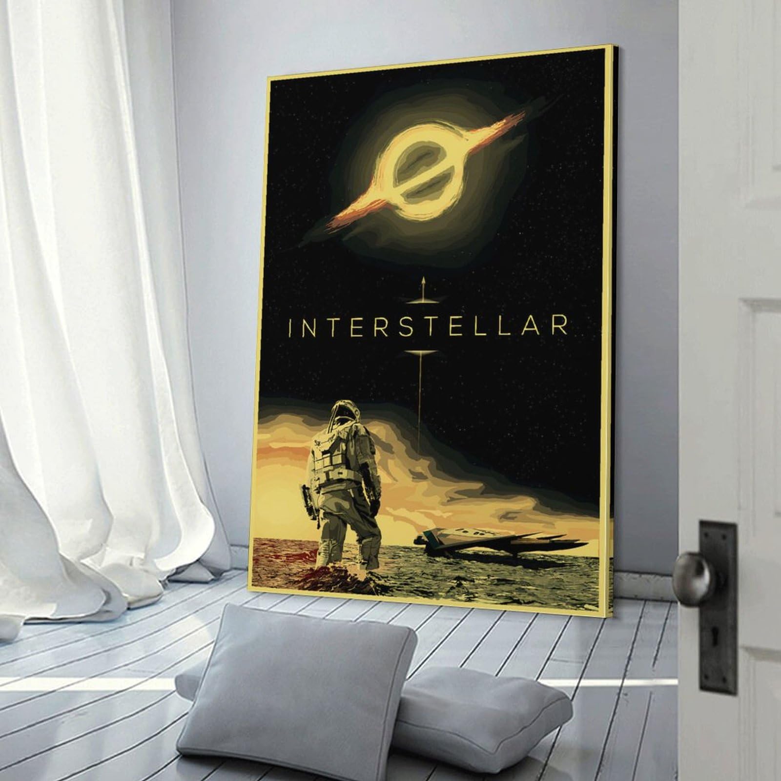 SUANQ Interstellar Movie Poster Poster Decorative Painting Canvas Wall Art Living Room Posters Bedroom Painting 24x36inch(60x90cm