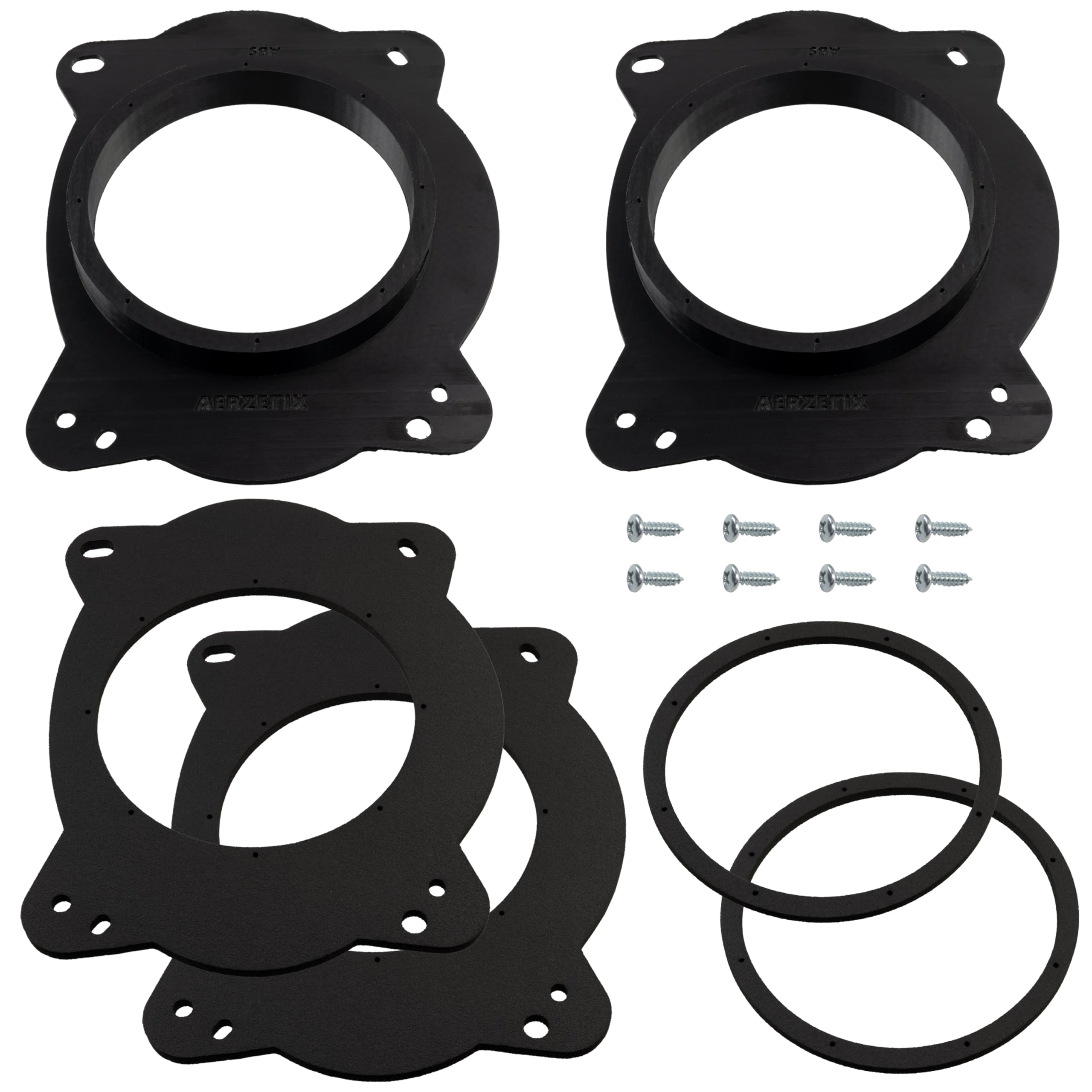 AERZETIX Kit de 2 adaptadores para Altavoces Ø165 mm Compatible con Toyota Land Cruiser J200 / Highlander II/III/IV/Camry V/Vi/Prius III/Subaru Outback V/Vi/Forester V/Lexus RX II/III