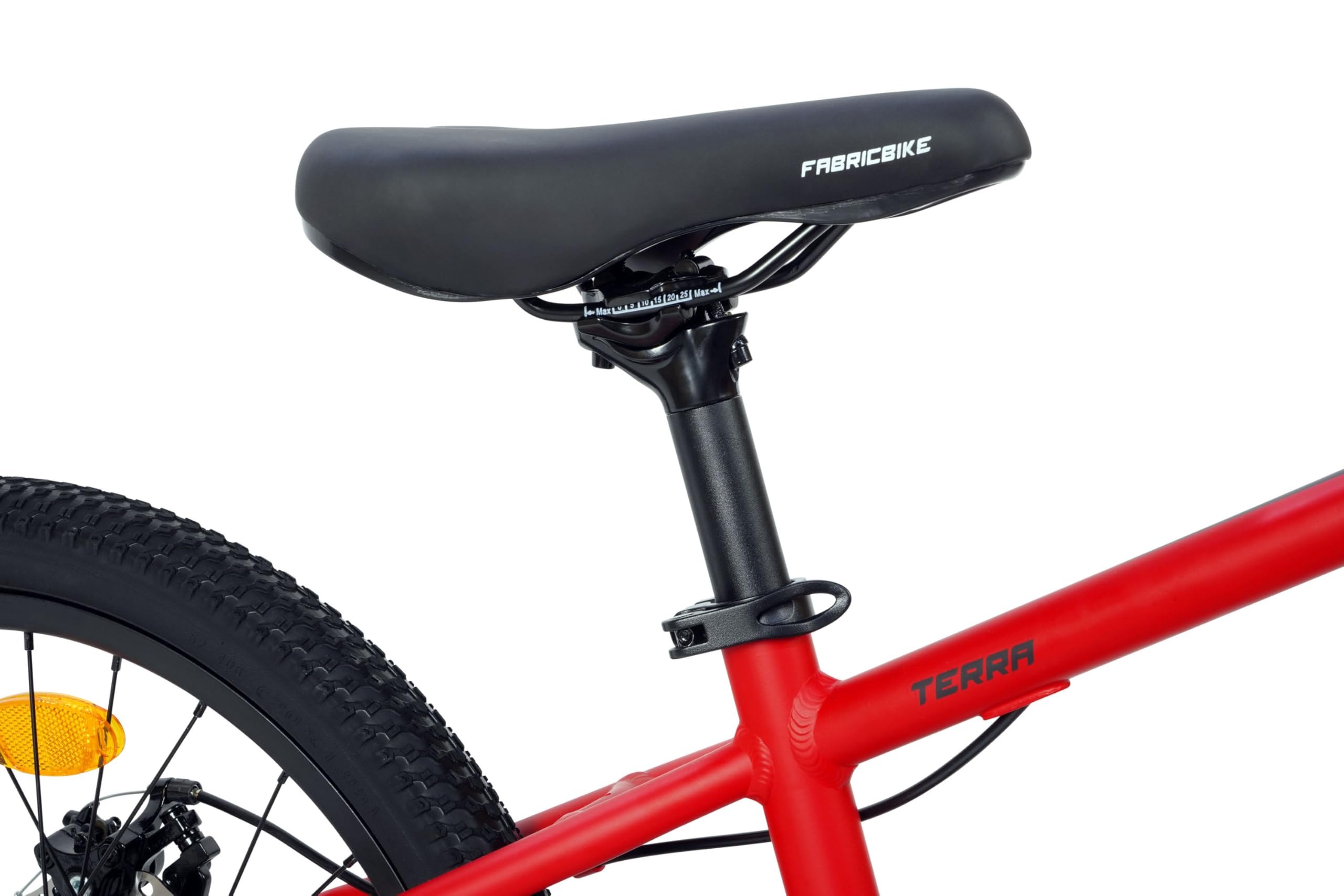 FabricBike Terra - MTB Mountain Bike 20 pollici alluminio per bambini 6, 7 e 8 anni, Bicicletta 20 Pollici, 7 velocità, freni a disco, Sospensione.