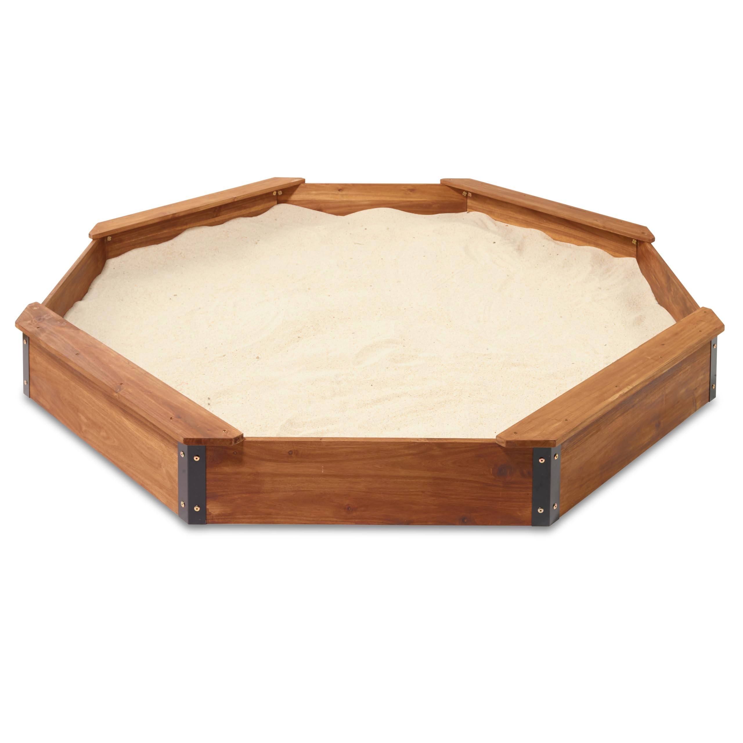 Amazon.com: Badger Basket XL Octagon Sandbox with Cover & Benches