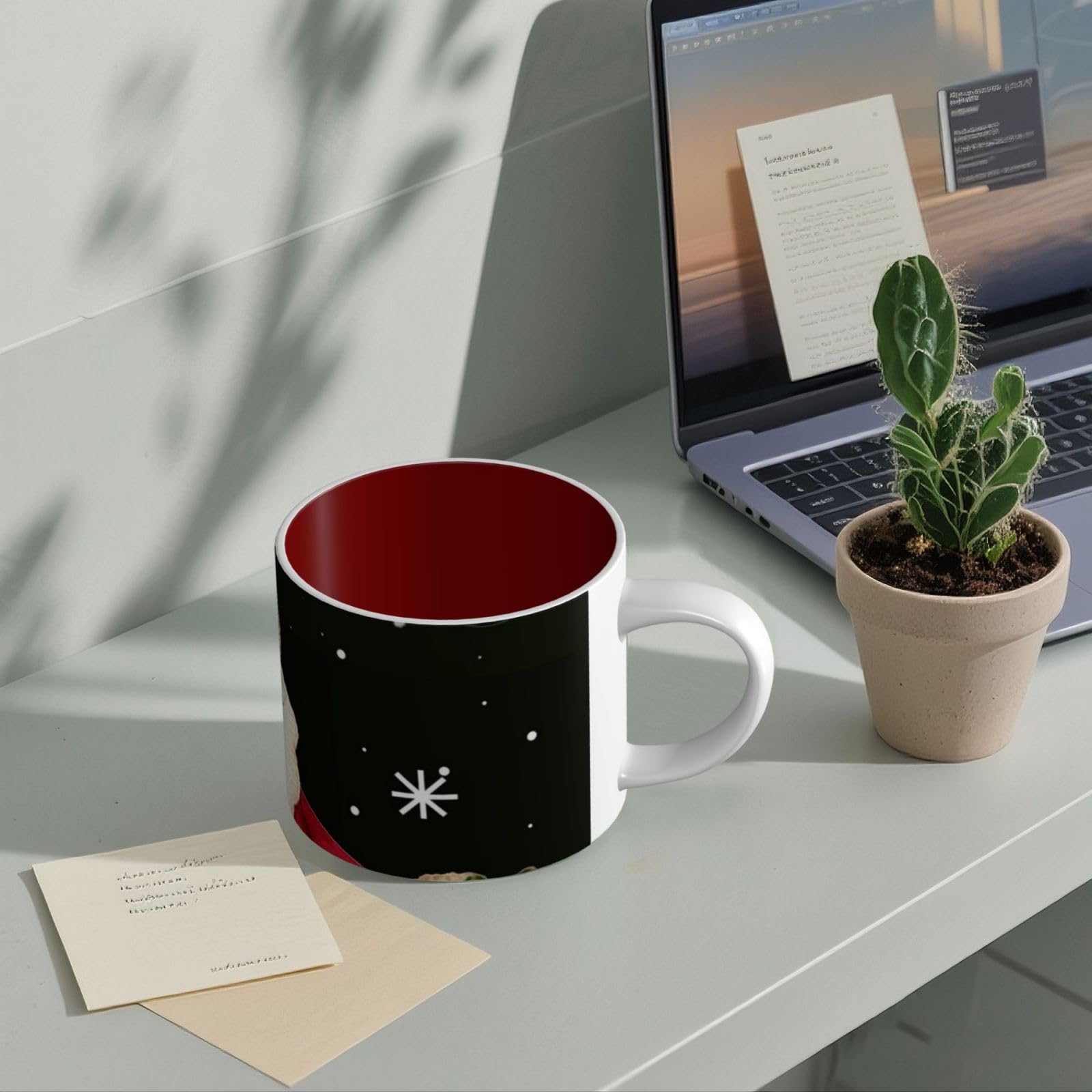 Merry Christmas drukowane kubki ceramiczne o dużej pojemności kubek do kawy