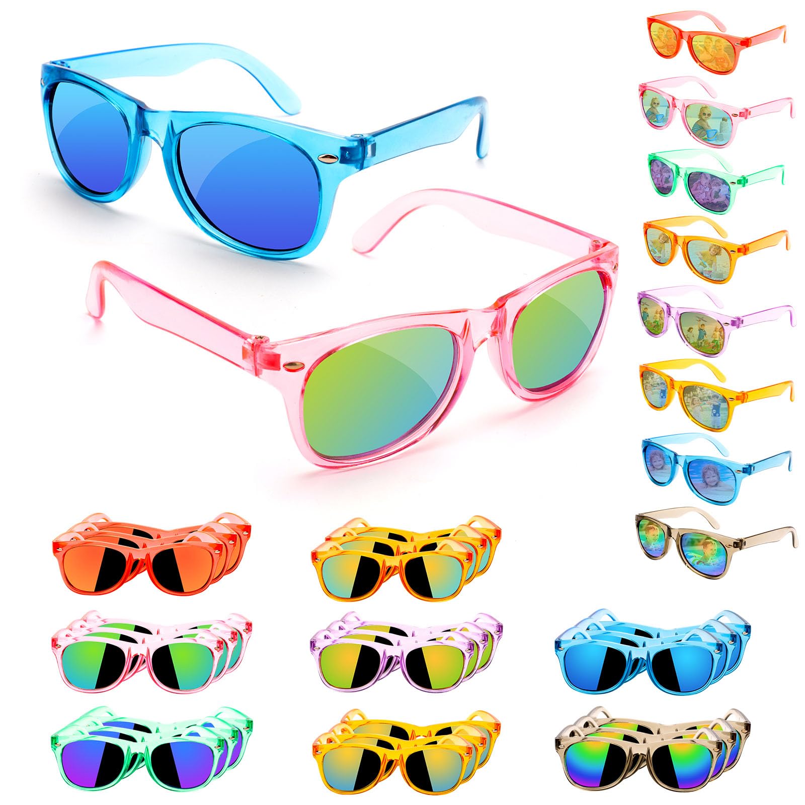 Party Favors Kids Sunglasses Bulk - Boys Girls Birthday Goodie Bags for Children Age 3-8, UV 400 Protection Sunglasses