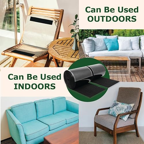 Miniatura 5 de ECOHomes Cinta de agarre para cojín de sofá de 4.4 pulgadas x 10 pies y 16 tiras adhesivas de gancho de 1 x 4 pulgadas