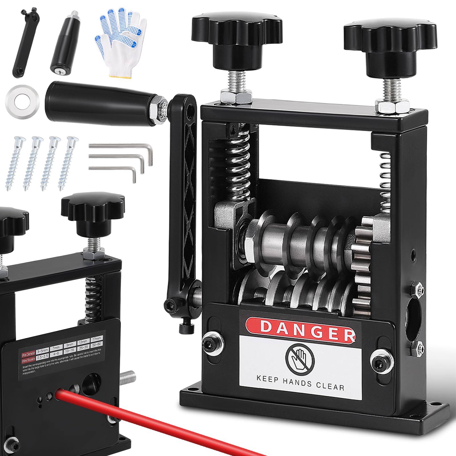 Pelacables De 6 Agujeros, Alicates Pelacables De 3-17 Mm, Herramienta Pelacables Automática Manual Eléctrica Con 2 Modos De Funcionamiento Pelacables Para 5 Cables Simultáneamente