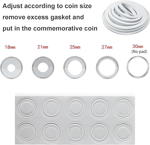 Miniatura 3 de Soporte para cápsulas de monedas de madera, caja de almacenamiento de monedas con junta de espuma para suministros de colección de monedas,