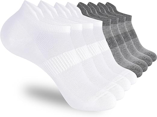 Corlap 8 Pairs Ankle Socks Womens and Men Running Athletic Low Cut No Show Socks With Tab