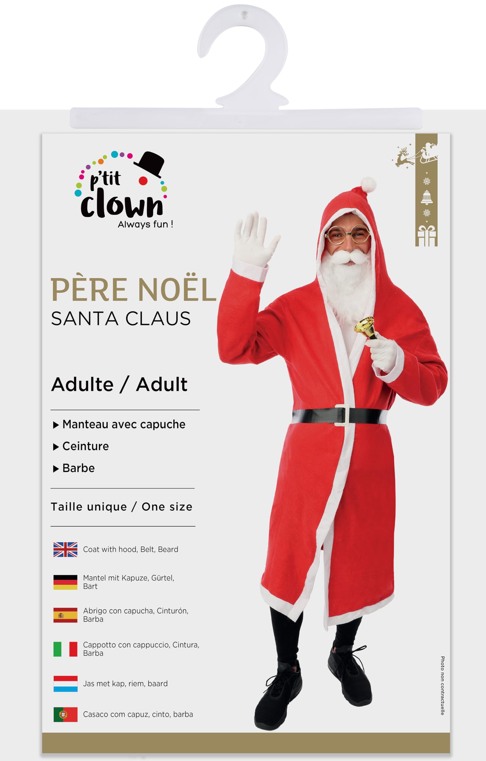 Sur-Bottes Simili Cuir Noir P'tit Clown – Accessoire Déguisement Pirate, Mousquetaire, Père Noël – Carnaval, Halloween, Noël, Cosplay