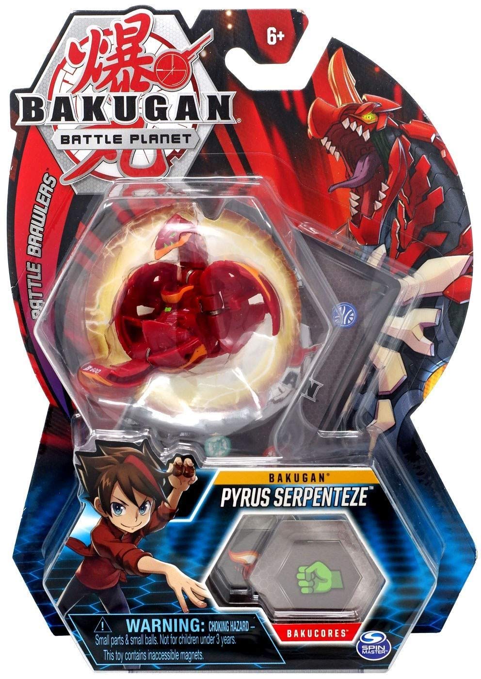 BAKUGAN Core 1 Pack 2 Inch Figure Pyrus Serpenteze