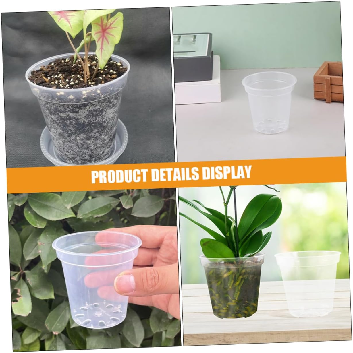 POPETPOP Nursery Pots Bulk 40pcs Plastic Pots with Holes 3 Inch Planters for Indoor Gardening