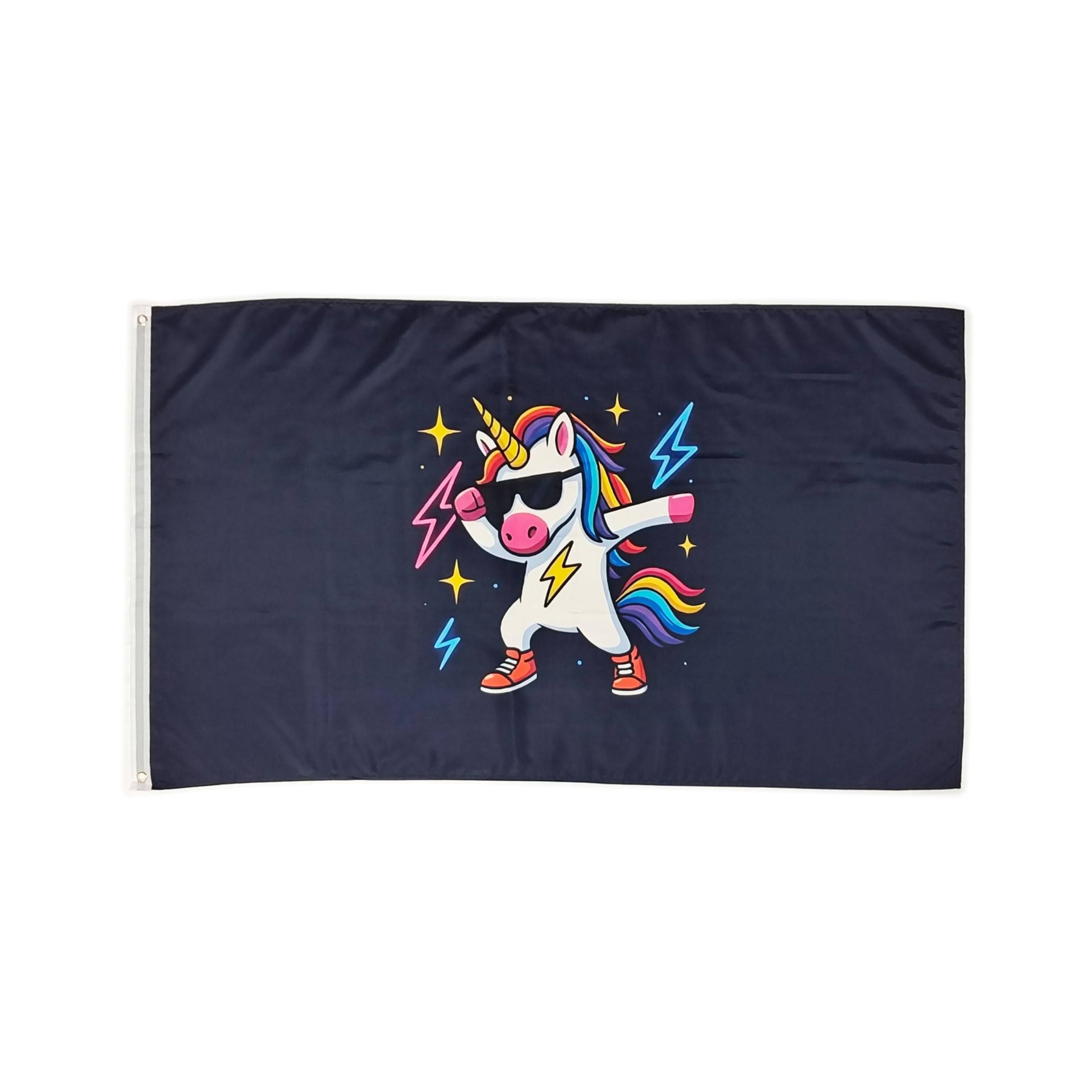 Unicorn Flag with 2 Metal Eyelets - Funny Unicorn Flag 90 x 150 cm