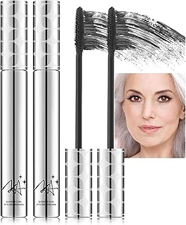 2-Pack Black Mascara for Older Women Waterproof Volumising & Lengthening...