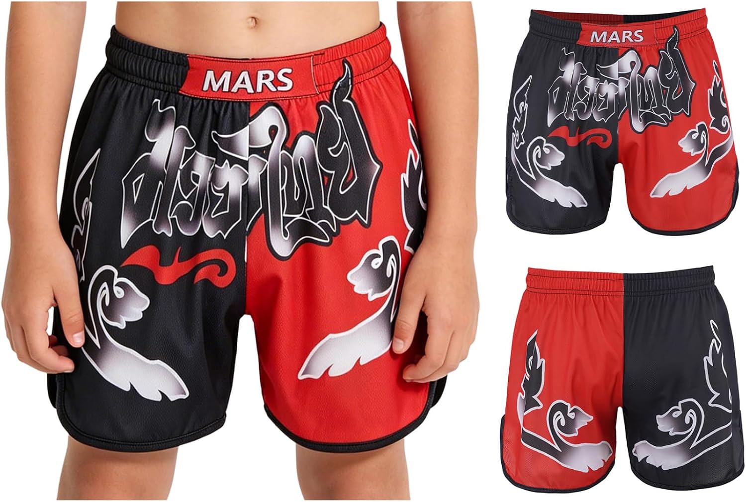 Men's Fight Bottoms Martial Arts Shorts Boxing Trunks Gym Training Wear for Running Football