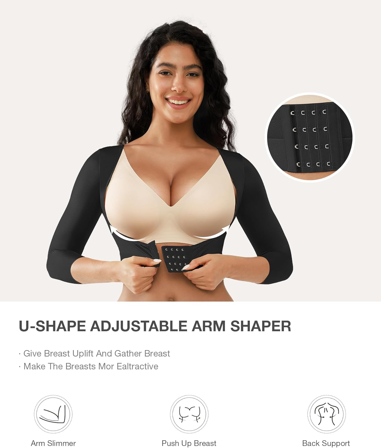 Lover-Beauty Arm Compression Sleeve for Women Arm Shapers Lipo Post Surgery Garments Posture Corrector - Image 3