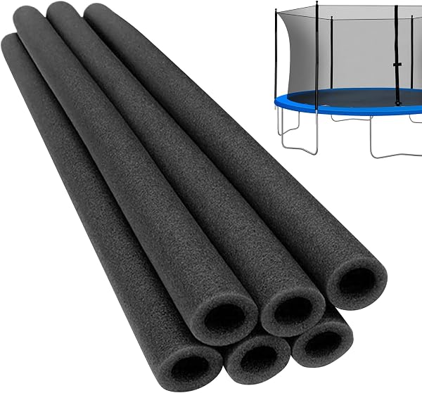 Générique 88cm Manchons en Mousse pour Poteau De Trampoline | 6 Pièces Tubes en Mousse pour Trampoline | Mousses De Protection pour Trampolines | Antidérapants Et Résistants Aux Intempéries - 1