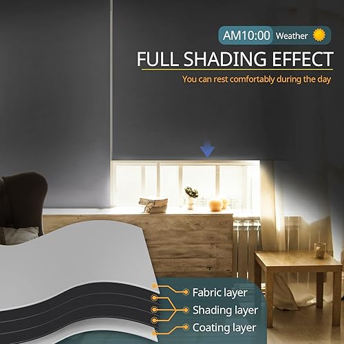 Miniatura 2 de Persianas motorizadas sin taladro, persianas automáticas para ventanas, persianas enrollables eléctricas con control remoto persianas inteligentes