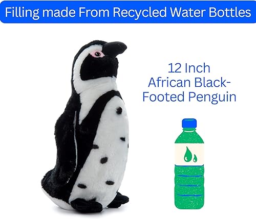 Miniatura 7 de The Petting Zoo Pingüino de peluche, regalos para niños, juguete de peluche de pingüino ABF de 12 pulgadas
