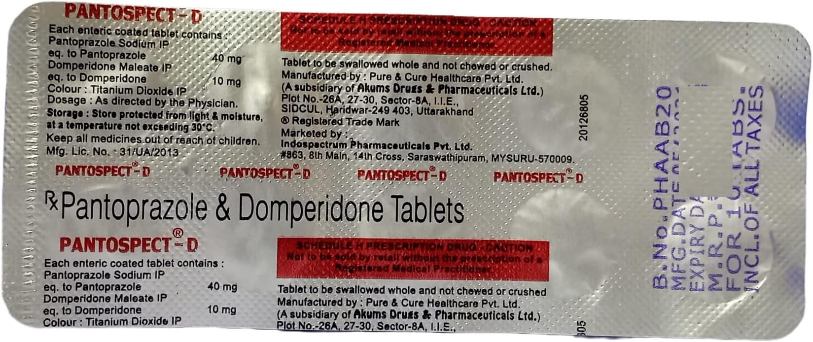 Pantospect D - Strip of 10 Tablets