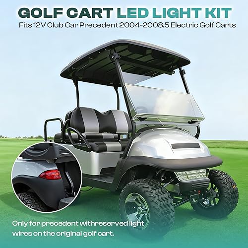 Miniatura 6 de Drive-up Kit de luz LED para carrito de golf para Club Car Precedent 2004-2008.5 modelos eléctricos, reemplaza 12V Club Car LED Faro y montaje de