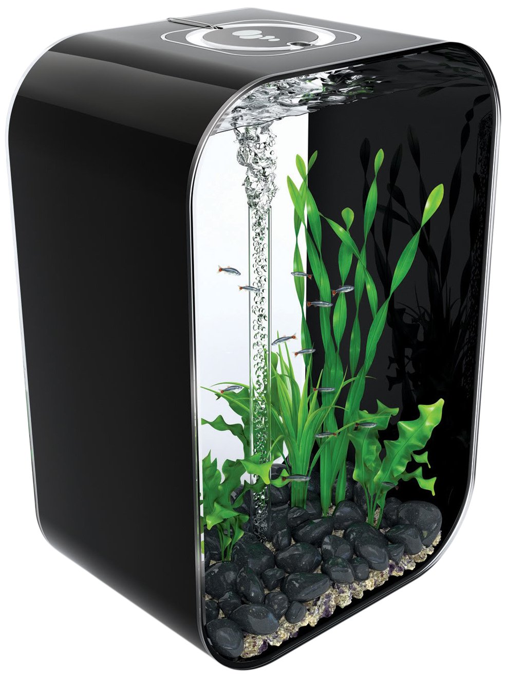 biOrb LIFE 60, schwarz - innovatives Design-Aquarium / Komplett-Set aus Acryl-Glas mit LED-Beleuchtung, Filter-System und Boden-Keramik