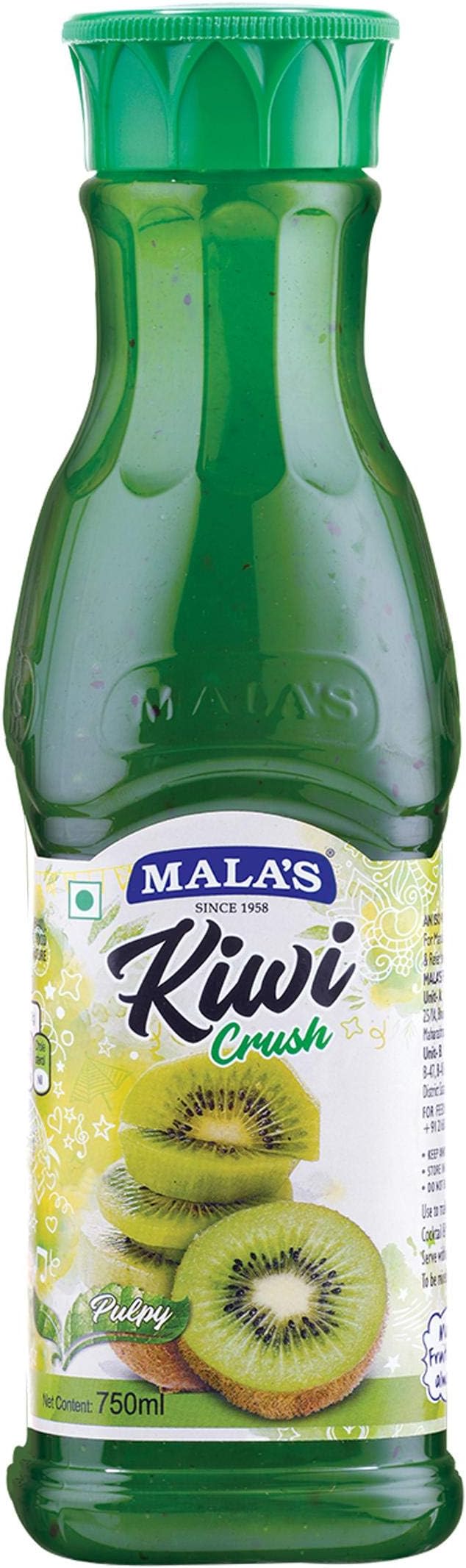 Mala's, Fruit Crush Kiwi 750ml, Green, Medium