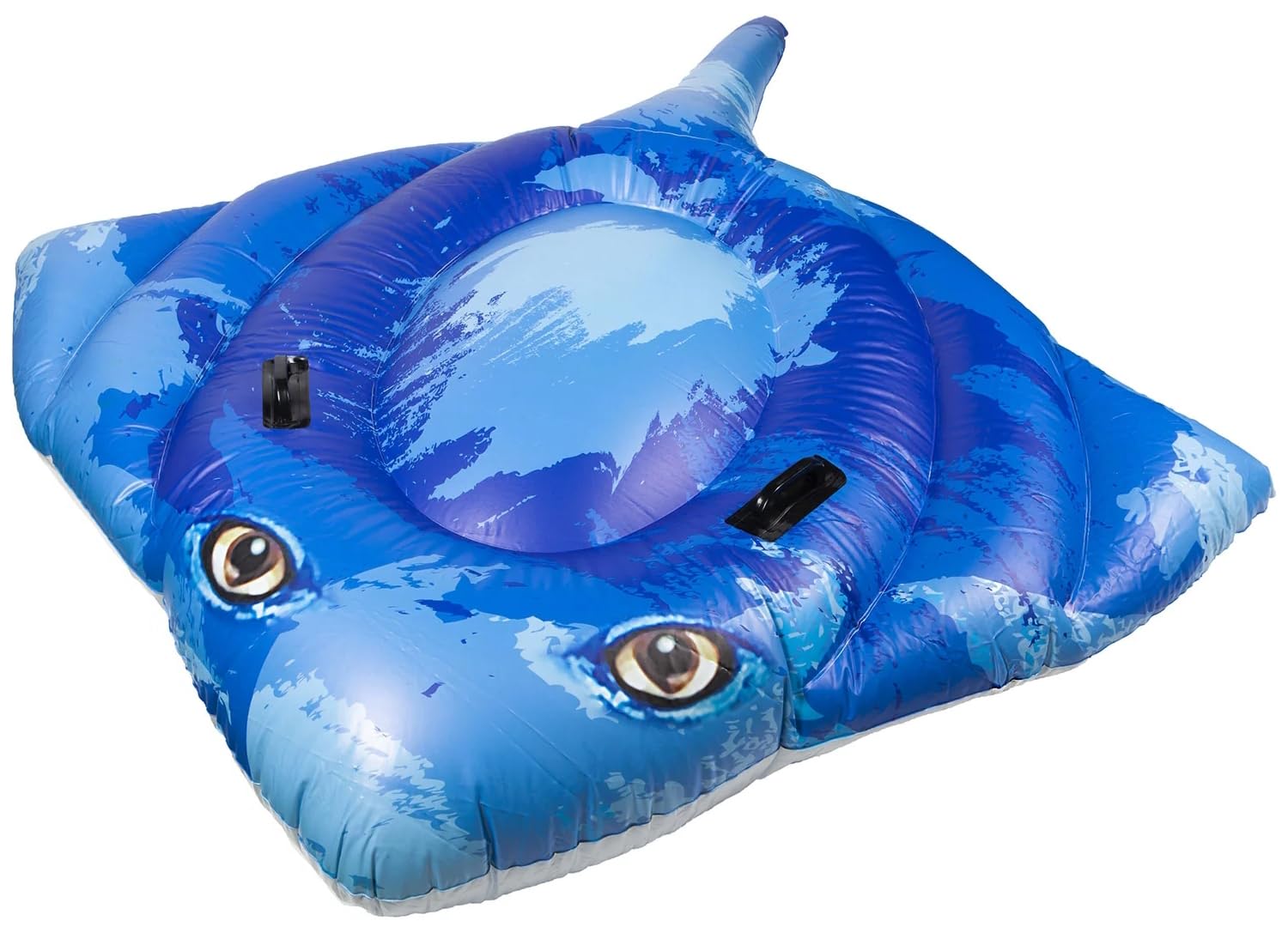 Giant Inflatable Stingray Lounger for Adults - 188cm x 145cm | Beach & Pool Float | Sturdy PVC Vinyl with Grab Handles & Repair Kit Included