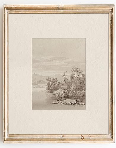 Miniatura 27 de Kizbok Impresiones artísticas vintage para pared, bocetos de paisaje neutro, impresiones en lienzo, pintura al óleo de paisaje rústico para Paisaje