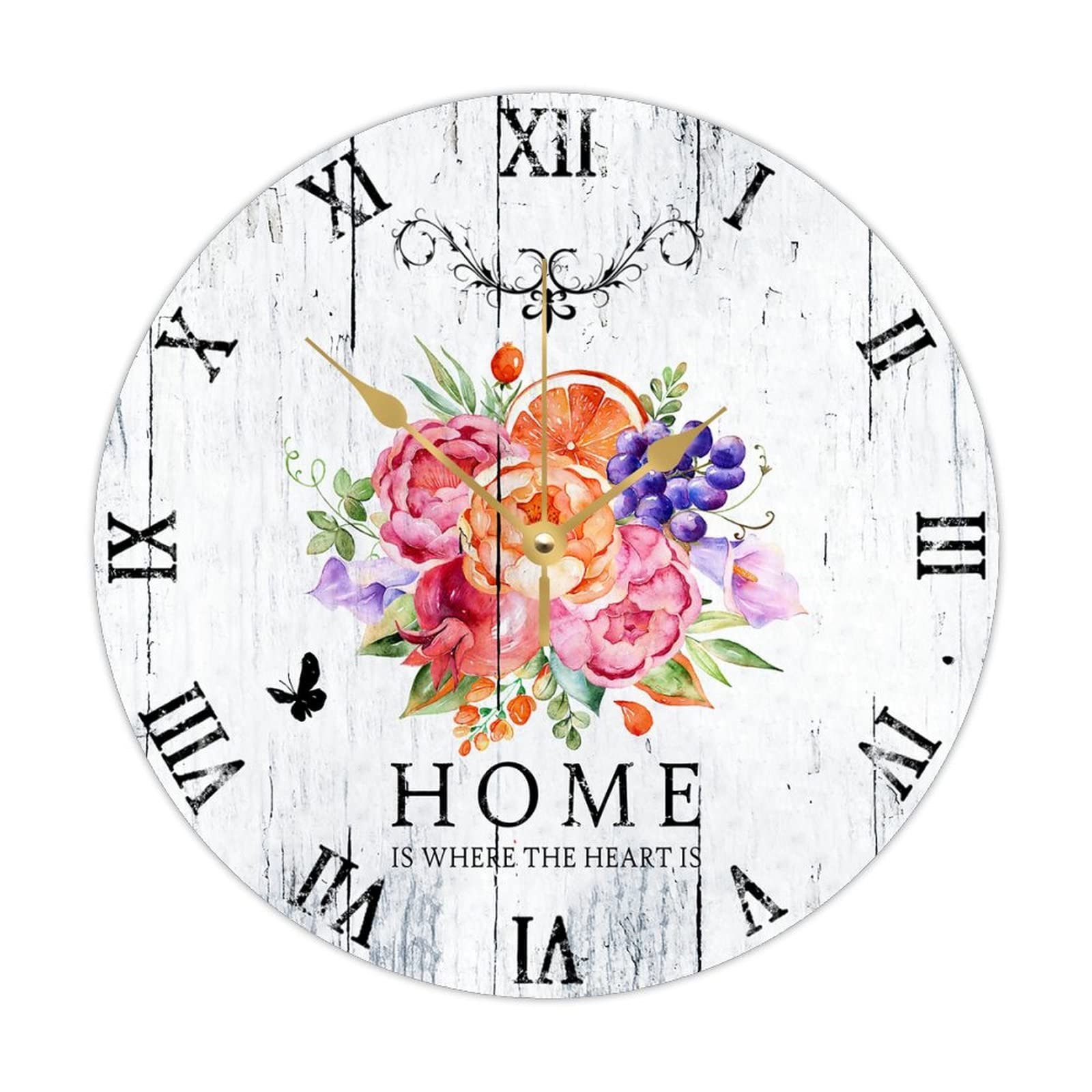 Horloge murale aquarelle vintage : charme d'autrefois