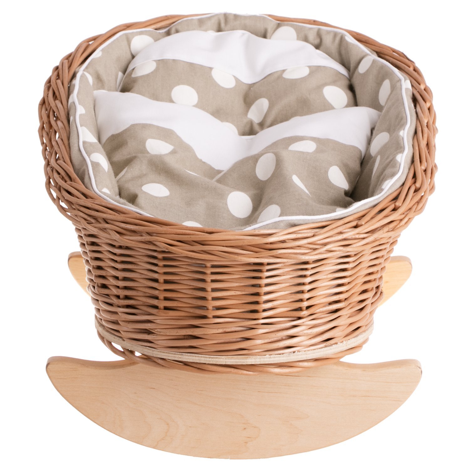 e-wicker24 Alles aus Weide Poppenwieg, schommelbed, een schommelwieg, een schommelwieg, een schommelrooster van wilgentenen voor poppen, poppenbed