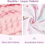 Car Seat Cover Baby, HNHUAMING Infant Car Seat Covers Canopy for Baby Girl Boy, Cozy & Windproof Unicorn Newborn Carseat Covers Minky Dot Backing Stroller Cover with Breathable Mesh Window, Rainbow