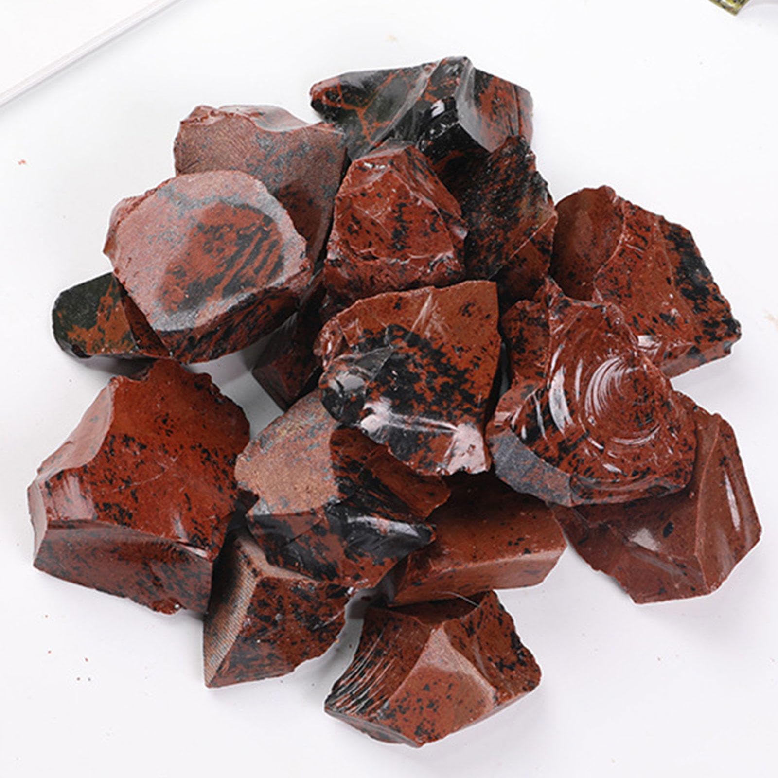 Amazon.co.jp: 赤い黒曜石の原石と結晶 ジュエリー作り、タンブリング