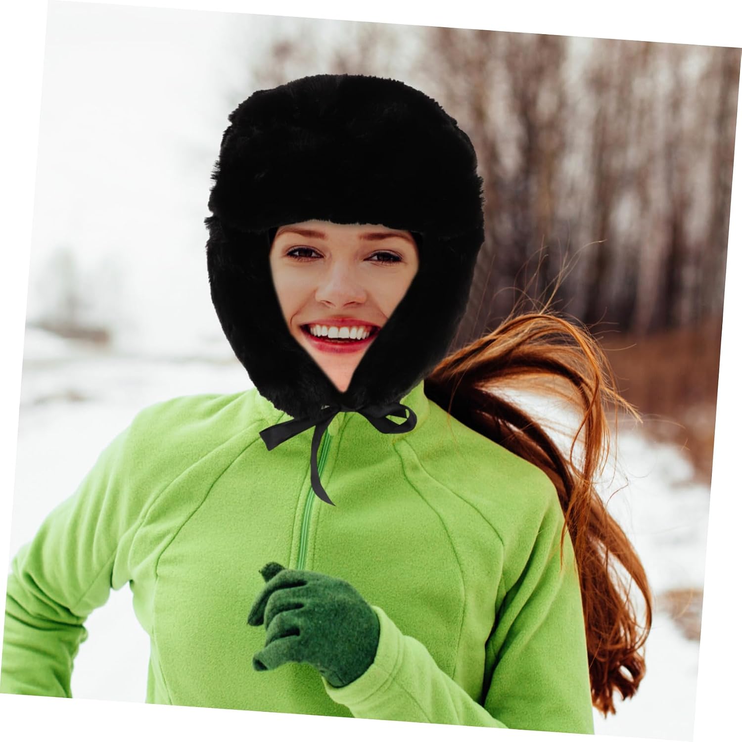 Ipetboom Faux Fur Trapper Cap with Ear Flaps Thick Winter Hat for Men Women for Skiing Hiking Outdoor Adventures Comfortable Warm Design All