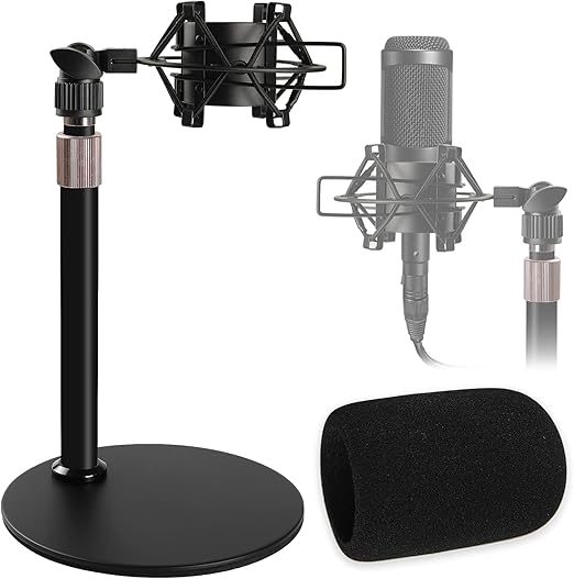 Frgyee Audio Technica Mic Stand with Shock Mount Foam