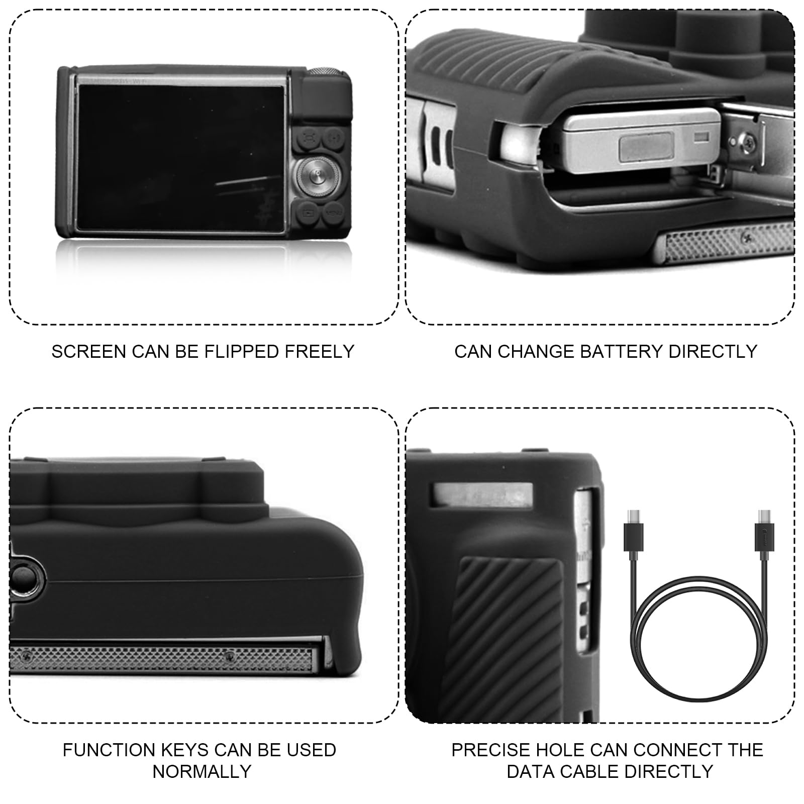 キヤノンPowerShot SX740 HS ブラックと予備のバッテリーとケース Amazon.com : Silicone Case for Canon Powershot SX740 / SX730 HS