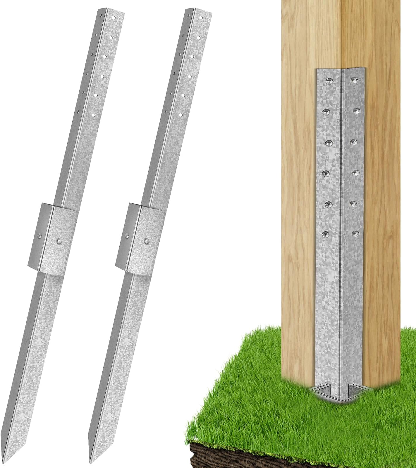 Post Buddy Pack of 2 Easy Fence Post Repair (to fix 1