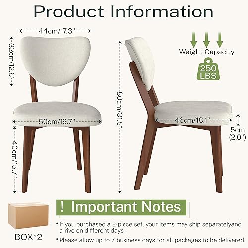 Miniatura 2 de Juego de 4 sillas de comedor de madera, silla de comedor tapizada de tela moderna, sillas de cocina, silla de cena de granja para cocina y comedor