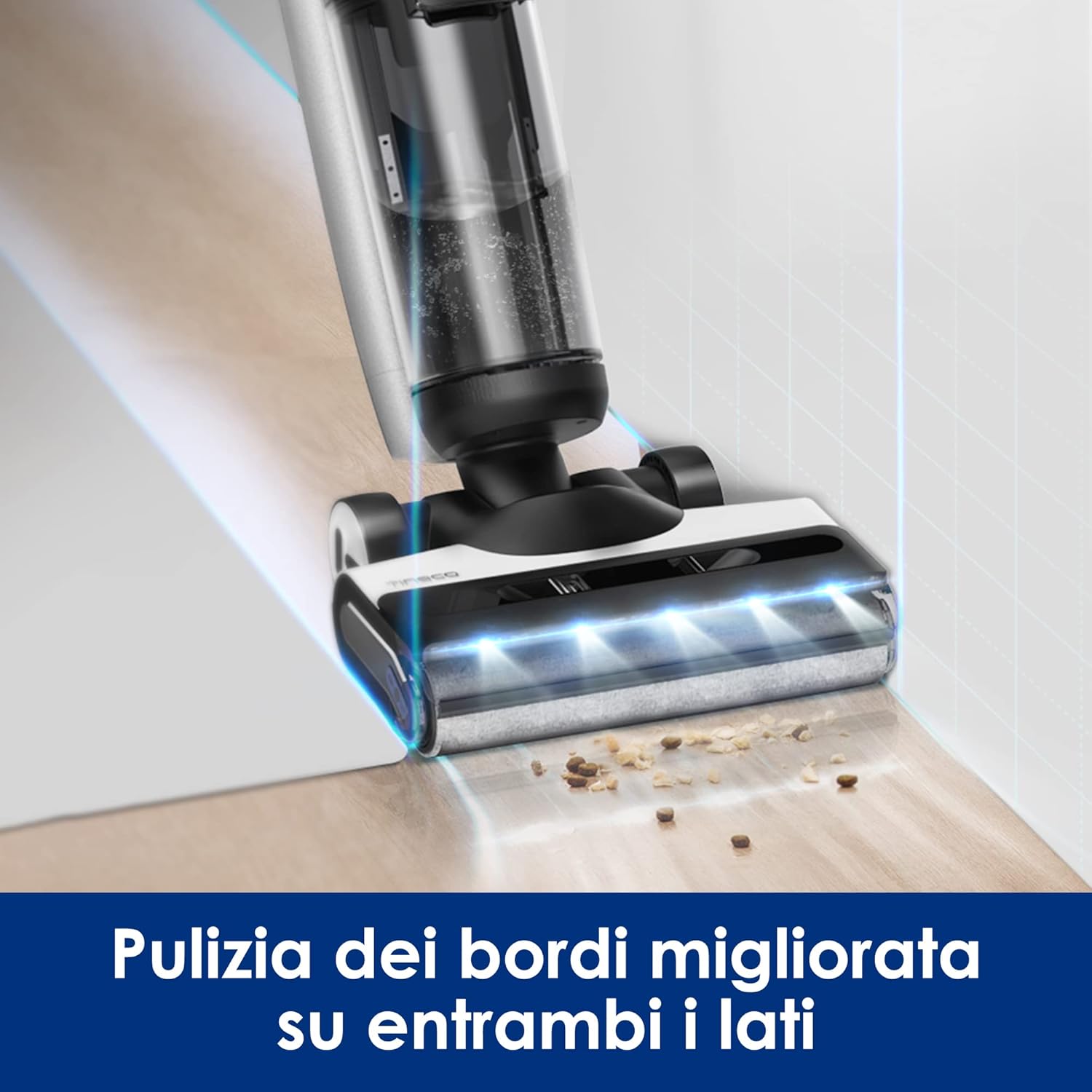 Tineco Floor One S7 Pro Aspirapolvere Cordless per Pavimenti Duri, Pulisce Sempre con Acqua Pulita, Display LCD, Lunga Autonomia. Rimuove Macchie Ostinate e Peli di Animali Domestici
