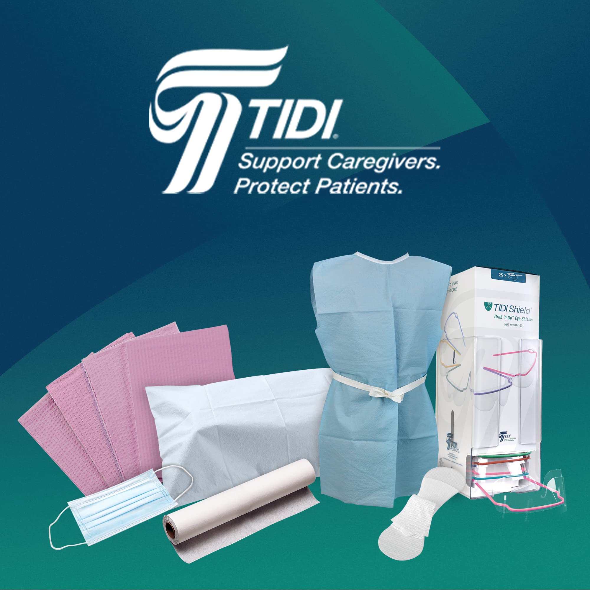 TIDI Blue Dental Tray Covers - Case Of 1000 Heavyweight Bond Paper For Ritter B Trays
