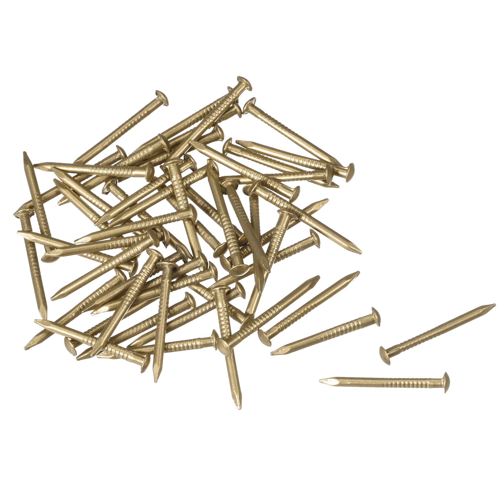 uxcell Small Tiny Brass Nails 1.2x15mm for DIY Decorative Pictures Wooden Boxes Household Accessories 50pcs