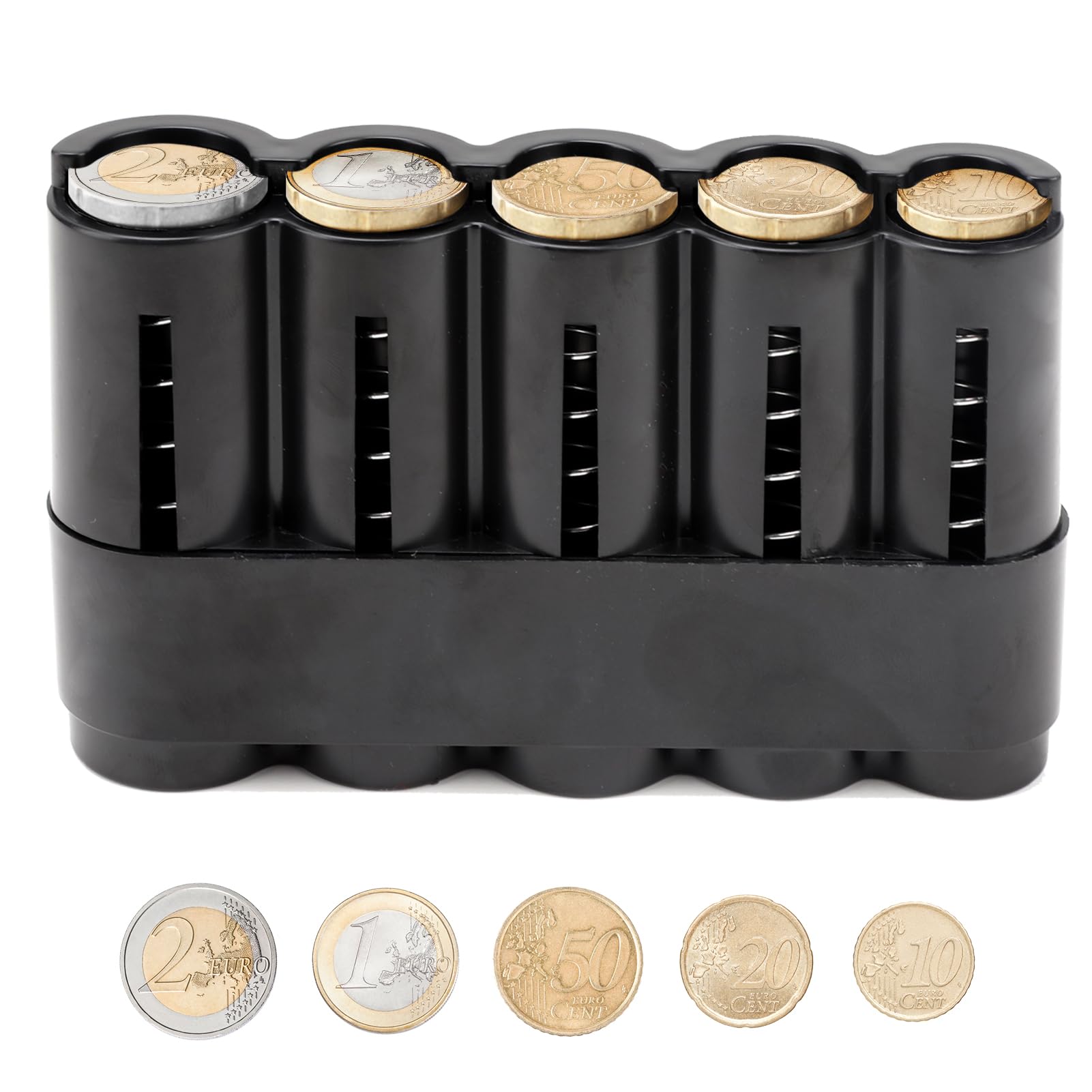 Portamonete Classificatore A 5 Monete - Compatto E Trasparente Per Lavoratori - Foto 6