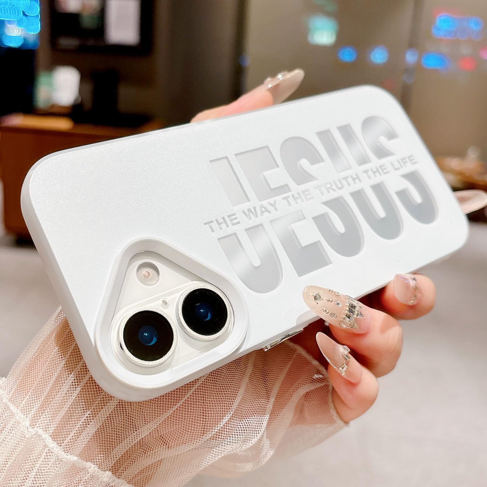 Cadeau chrétien coque iPhone 17 Jésus-Christ blanc - 8