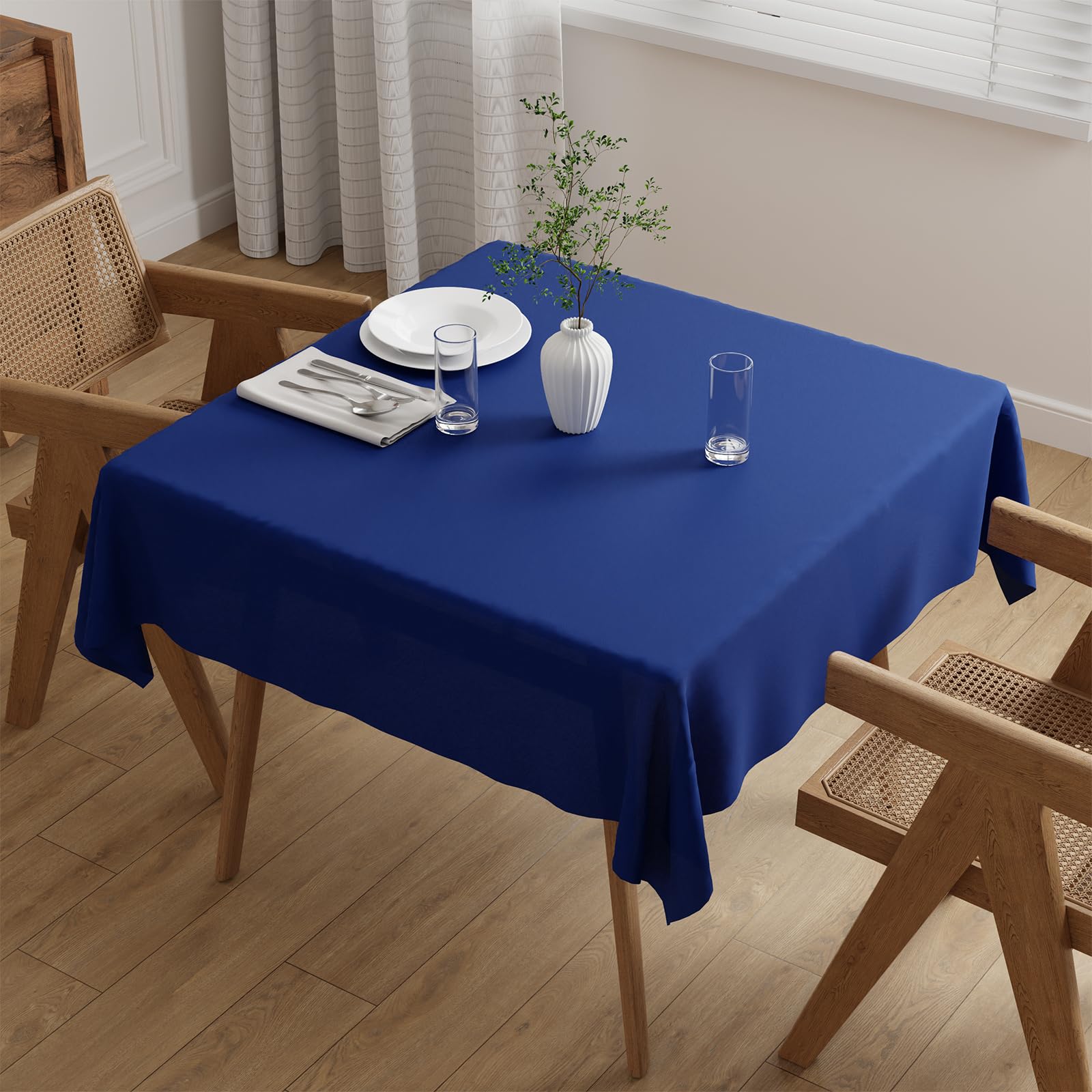 GFCC54 x 54 Inch Seamless Royal Blue Square Polyester Tablecloth for Wedding Party Decorations Square Table Cloth Cover