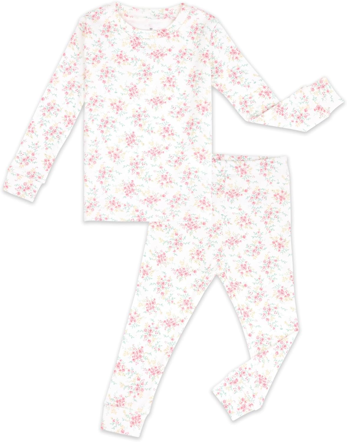 moimoln 6M-8Y Baby Toddler Girls Floral Modal Cotton Long Sleeve Pajamas