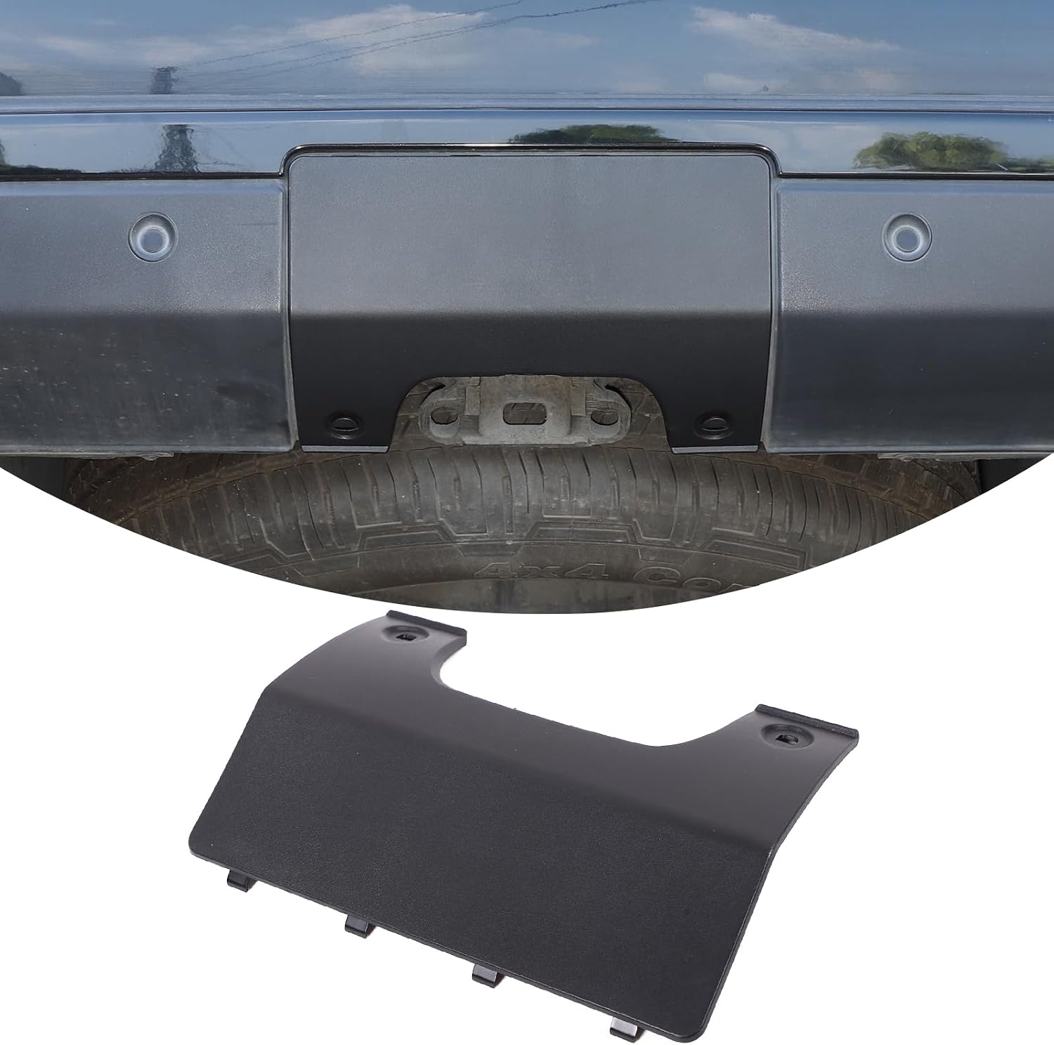 Car ABS Rear Bummper Trailer Decorative Cover Compatible with Discovery 3 Discovery 4 DPO500011PCL Rear Trailer Dust Decorative Cover