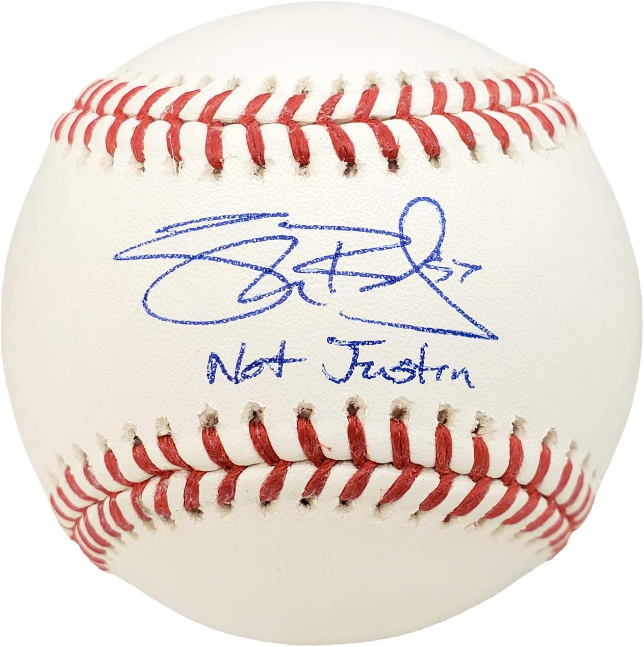 Shane Bieber Autographed Official Baseball Cleveland Indians "Not Justin" Beckett BAS