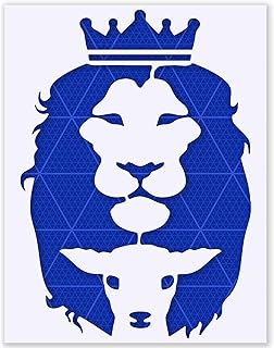 Jesus Christ Lion Sheep Stencil - Embrace The Spirit: Reusable & Durable - Perfect for Crafts, Wood, Walls, Canvases, and Decor - 10 mil Mylar