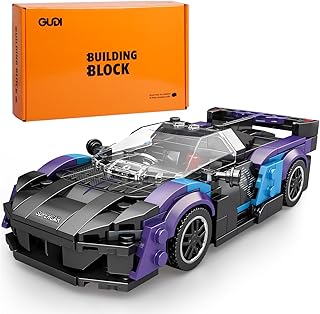 Speed Champion Race Car Building Set for Boys Age 8-12, Technic Car Building Kit for Adults, Cool Model Toy Car Set Display Collection, STEM Building Toy Gifts for Children(390pcs)