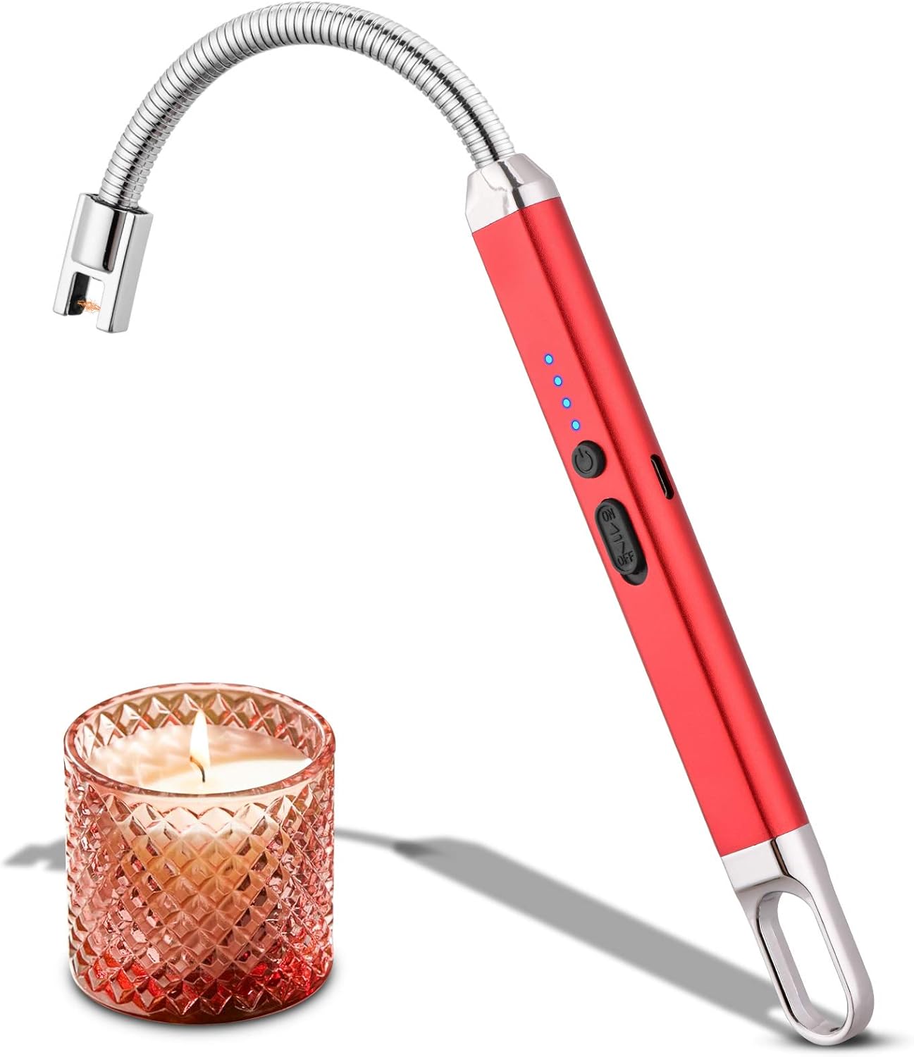 MEIRUBY Lighter Electric Lighter Candle Lighter Rechargeable USB Lighter Arc Lighters for Candle Camping BBQ Rose Gold: Kitchen & Dining