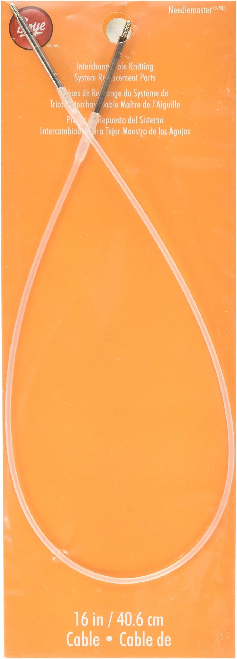 Boye 3287353016M Needlemaster Knitting Needle Replacement Cables, 16" L