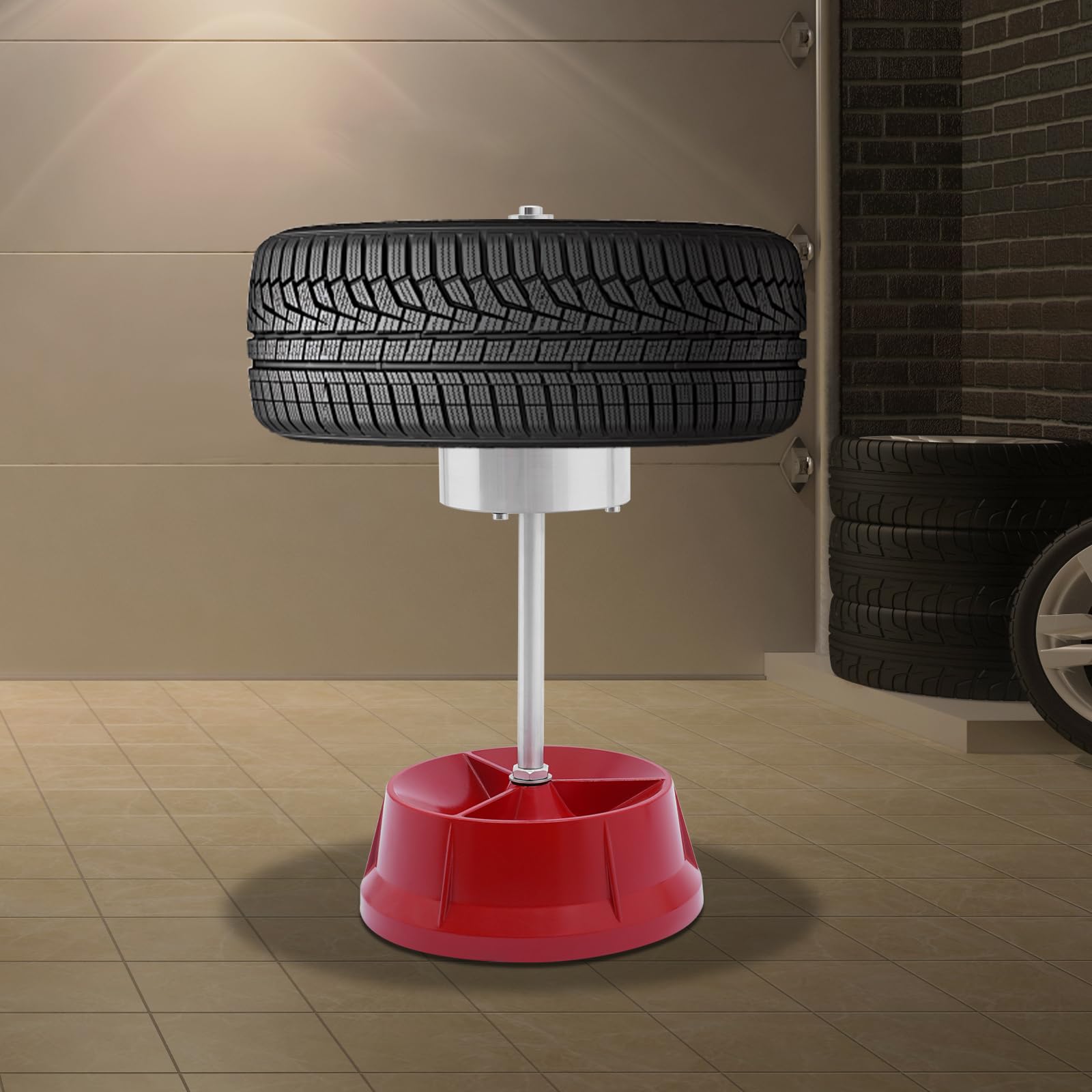 Columna de equilibrio de neumáticos, máquina de equilibrio de neumáticos de coche, base redonda, equilibrador de neumáticos, cubo portátil, equilibrador de neumáticos profesional para diámetros de 1-4