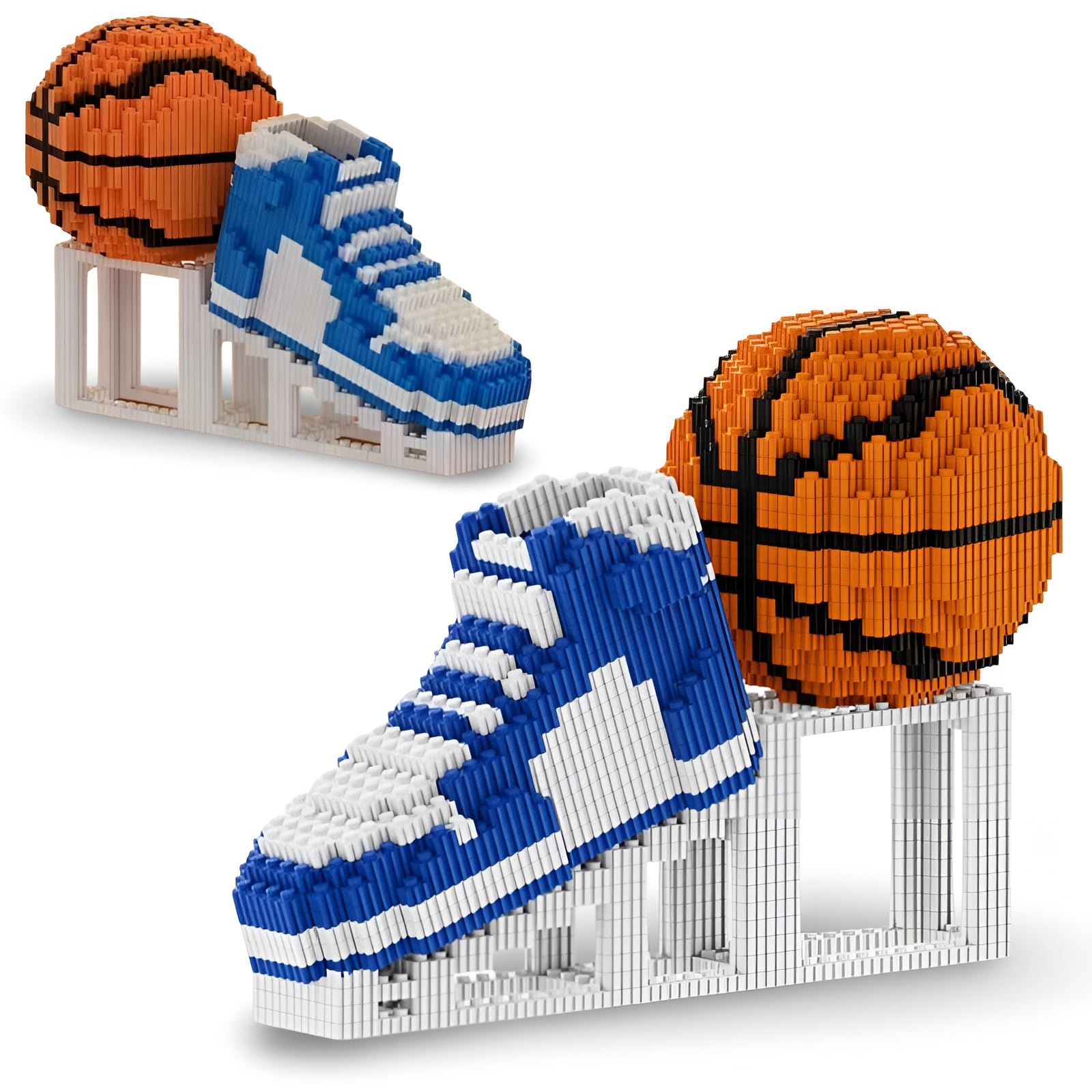Basketball Sneaker Building Block Set, 2730 PCS Mini Micro Sports Shoes Building Kits with Basketball, DIY Sport Basketballs Bicks Model Toys, Gifts for Sneaker Fans and Adults